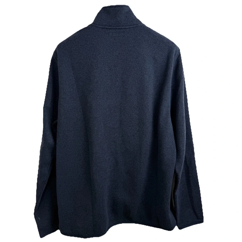 J.Crew Mercantile Men's XL Quarter-Zip Fleece Pullover Sweater Navy‎ Blue Casual